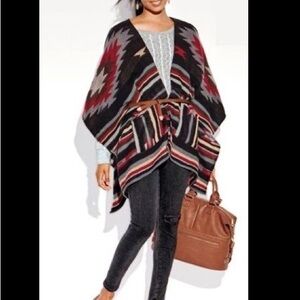 Women’s Mark. Aztec South Western Poncho wrap size M/L